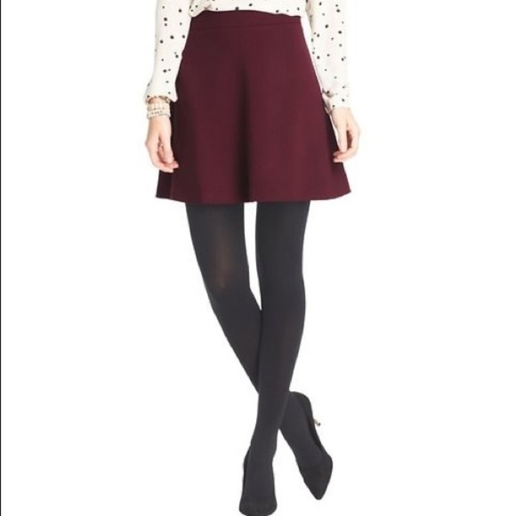 LOFT Dresses & Skirts - LOFT skater skirt, burgundy maroon by Ann Taylor